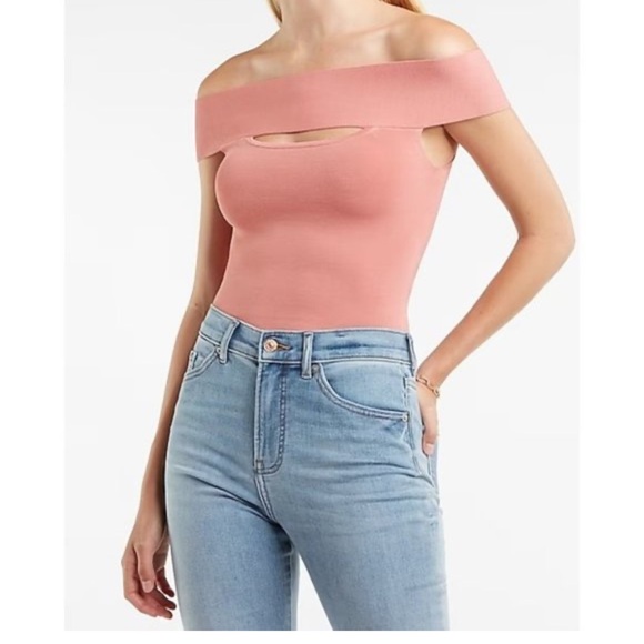 Express Tops - Express body contour, sexy, peach top